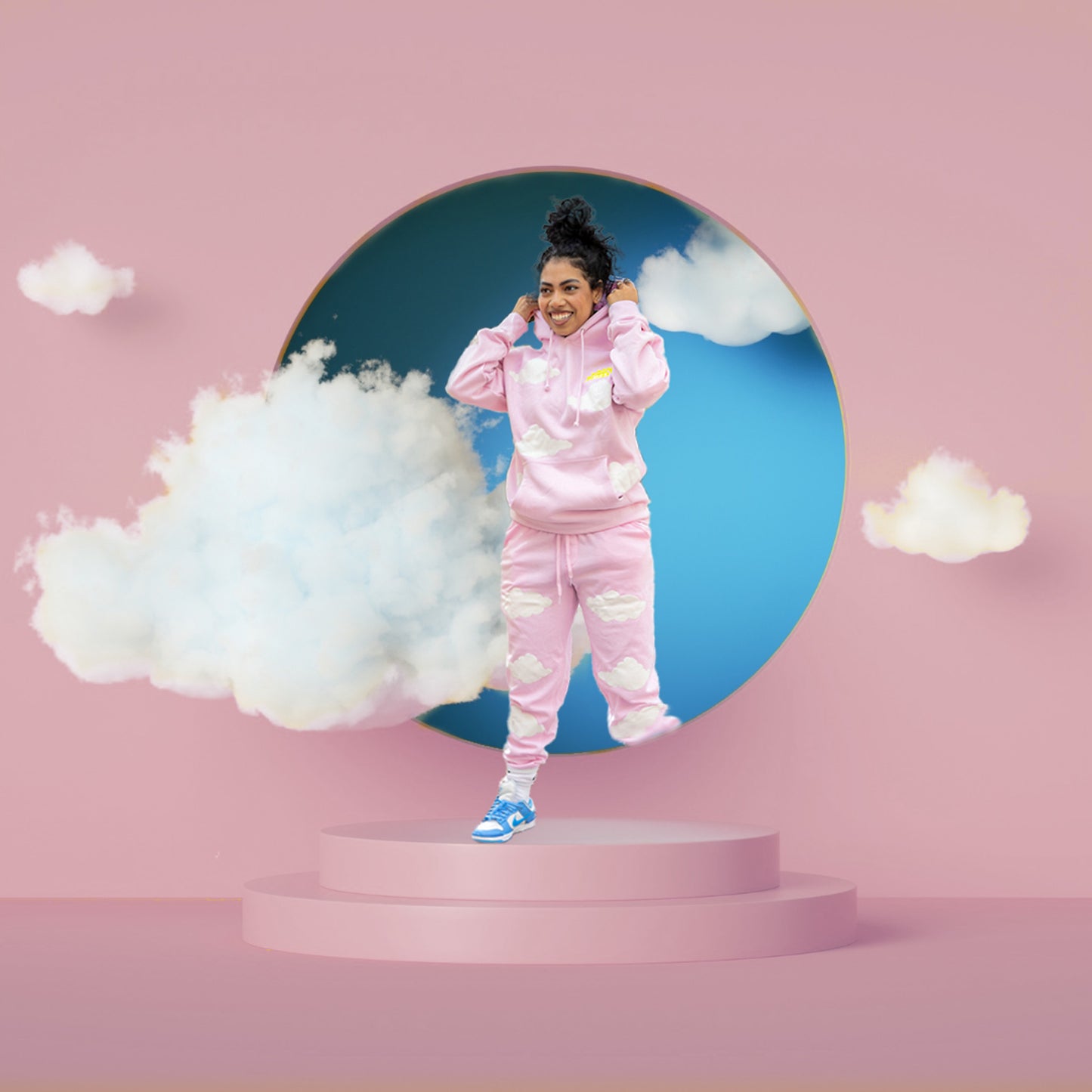 Clouded Dream Hoodie - Pink